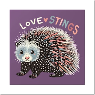 Love stings, Boho porcupine Posters and Art